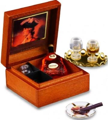 Set Di Liquore Cognac Brandy Per Bambole Reutter Miniatura Studio Bar Accessorio - Immagine 1 di 4