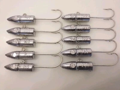 10 St. Jigköpfe, Buttjig, 200gr. 9/0 Mustad Norwegen, Dorsch, Seelachs, Heilbutt - Bild 1 von 4