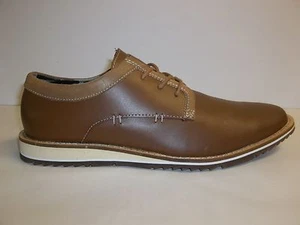 Guess Size 12 M HORTEN Brown Leather Oxfords New Mens Shoes - Picture 1 of 11
