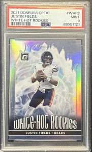 2021 Donruss Optic #WHR-2 Justin Fields White Hot Rookies SILVER PSA 9 - Bild 1 von 2