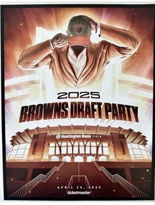 2025 Cleveland Browns Draft Party Poster Huntington Bank Field April 24th 2025 - Picture 1 of 1