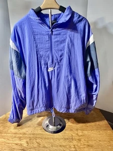Chaqueta cortavientos Nike media cremallera azul/negro/blanco para mujer talla XL - Imagen 1 de 9