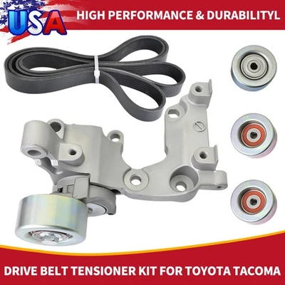 For Toyota Tacoma 4Runner Tundra V6 4.0L Drive Belt Tensioner & Idler Pulley Kit - Image 1 of 4