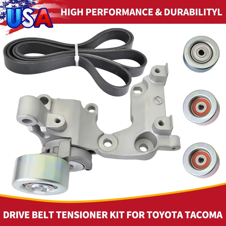 For Toyota Tacoma 4Runner Tundra V6 4.0L Drive Belt Tensioner & Idler Pulley Kit - Image 1 of 4