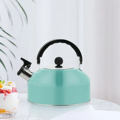  Kettle Stainless Steel Tea Kettles Stovetop Whistling Cool Handle - Image 1 of 4