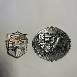 1922-2022 Greeley Stampede 100 Years Rodeo & Concerts June 23-July 4th Hat Pin + - Picture 1 of 13