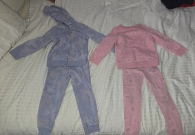 Лот из 2 розовый и фиолетовый ребенка ясельного возраста девочки толстовки, размер 4t - Изображение 1 из 4