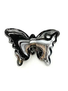 Lampwork Art Glass Butterfly Pendant/Ornament, 1.8" H x 2.4" W - Picture 1 of 1