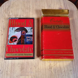 ELVIS COSTELLO  Blood & Chocolate Cadburys Bar Case Cassette Tape 1986 New Wave - Picture 1 of 16