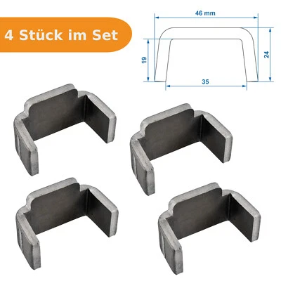 4x Gegenhalter für Exzenterverschluss Winkelhebelverschluss Bordwand Anhänger - Bild 1 von 3