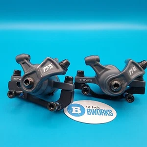 1 Pair Hayes MX2 Mechanical Disc Brake Calipers Grey Mountain Bike d28 - Picture 1 of 9