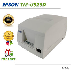 Epson TM-U325D M133A Dot Matrix POS Receipt/Validation Printer USB White