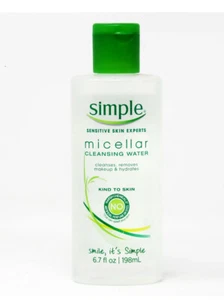 Simple Kind to Skin Micellar Cleansing Water 6.7 fl oz Cleanses Removes Make-up - Picture 1 of 2