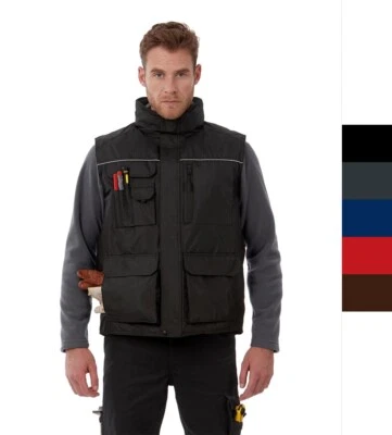 B&C Herren Arbeitsweste multifunktion S - 4XL Workwear Expert Pro JUC40 NEW - Bild 1 von 2