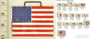 Fob decorativi bandiera USA (Americana), vari disegni e opzioni portachiavi - Foto 1 di 7