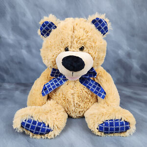 Kids Of America Corp Teddy Bear Plush Floppy Blue Glitter Sparkle Bow Ears Feet