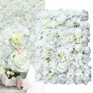 12* Artificial Flower Wall Panel Wedding Backdrop Event Party Flower Wall Panel - Picture 1 of 18