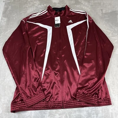 Vintage Adidas Artillery Track Suit Jacket Men's Size 4XT Tall Cardinal/White - Image 1 of 4