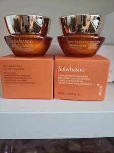 2024 New Sulwhasoo Concentrrated Ginseng Rejuvenating Cream Rich (10ml x 2 Pcs) - Picture 1 of 6