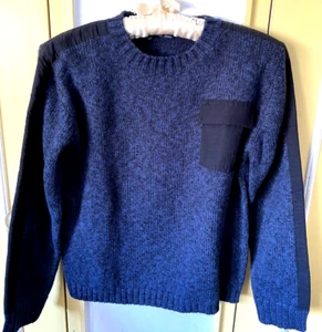 NWT NUKUTAVAKE SPAIN DESIGN BOYS Sz12 SWEATER BLACK CHEST POCKET &STRIPE SLEEVES - Picture 1 of 13