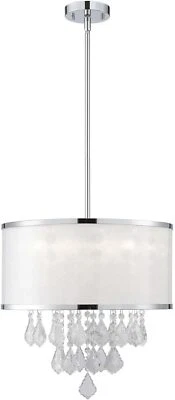 Canarm ICH435A04CH9 Reese cromo con brillo esmerilado y cristales transparentes  Foto 1 de 4