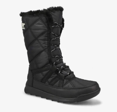 SOREL WOMENS WHITNEY II SNOW BOOTS WATERPROOF QUILTED BLACK SIZE 6 US (37 EU) - Image 1 of 4
