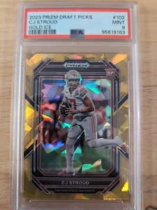 Prizm Draft Picks 2023 CJ STROUD Gold Ice #102 RC Rookie Texans PSA 9 🔥 - Foto 1 di 2