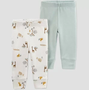 Carter's Pull On Pants Just One You 12M Toddler Safari 2 Pack Green Gray A4002 - Picture 1 of 1