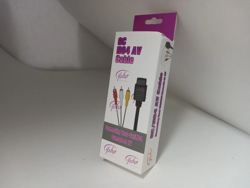 NEW BOXED HIGH QUALITY NINTENDO 64 N64 GAMECUBE SNES SUPER NINTENDO AV CABLE 42M - Image 1 of 4