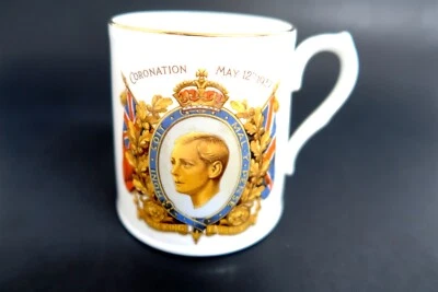 FENTON PALADIN 1937 HM King Edward VIII Coronation Handled Mug Cup 3.25" Tall - Image 1 of 4