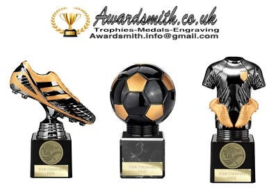 AWARDSMITH FUSSBALL TROPHÄE AUSZEICHNUNGEN 5 GRÖßEN, 3 OPTIONEN KOSTENLOSE GRAVUR TEAMAUSZEICHNUNGEN