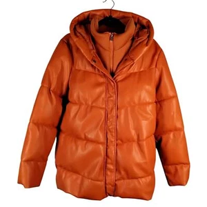 Centigrade Hooded Winter Coat Jacket Orange Lined Zip Front Mens SZ Large 81893 - Picture 1 of 7