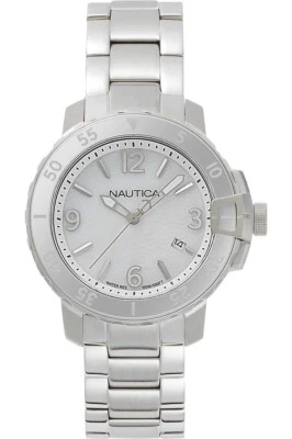 Reloj Nautica Mujer 38mm Chicago Caja Acero Pulsera Esfera Blanca NAPCHG005 Foto 1 de 4
