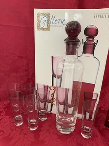 NIBNEW FLAWLESS GALLERIE LUIGI BORMIOLI Glass Crystal DECANTER STOPPER 6 CORDIAL - Picture 1 of 11