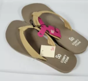 SO Gorgeous tan Thong Sandals/ Flip Flops baige Size XL (11) N-166 - Picture 1 of 2