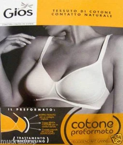 REGGISENO GIOS CANNELLA COLORE BIANCO NERO PELLE TG DA 2 A 6 COPPA B - Picture 1 of 1