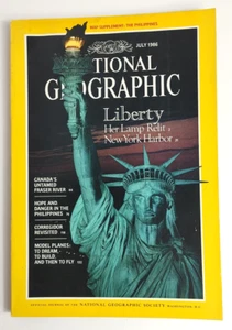 National Geographic Magazine July 1986 Liberty Philippines Model Planes NO MAP - Picture 1 of 9