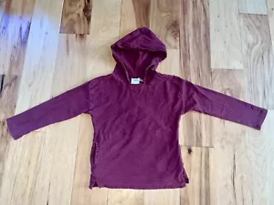 ZARA BOYS MAROON L/S HOODED SHIRT SIZE 4-5 EXCELLENT COND LD3 - Picture 1 of 3