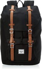 Herschel 10020-00001-OS Little America Laptop Backpack, Mid-volume 17L,Black/Tan