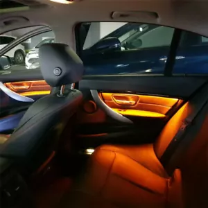 Per BMW f30/f31 4pz barra luminosa ambiente LED pannello interno porta lampada fibra di carbonio - Foto 1 di 9