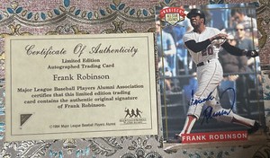 1994 Nabisco All Star Legends Card Autograph FRANK ROBINSON ORIOLES REDS DODGERS