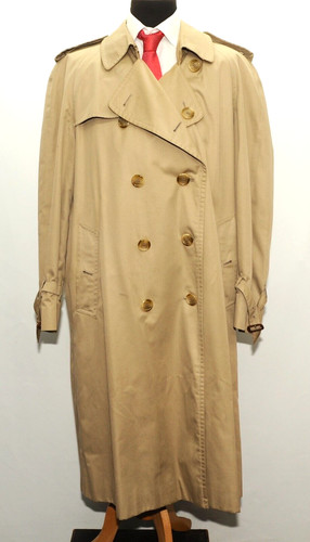 CAPPOTTO ANTIPIOGGIA BURBERRY TRINCEA DOPPIO PETTO BEIGE 44""