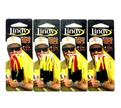 4 PAQUETES Lindy Dancin' Crappie Tubo Plantilla Bill Dance Caliente Pintura Amarilla Guerra 1/32oz Foto 1 de 4