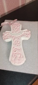 GREGG GIFT-2015-THIS IS THE DAY-DEDICATION PINK WALL CROSS-NEW - Picture 1 of 2