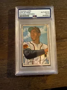 Sam Jethroe Indians 1952 Bowman signed autographed baseball card AUTO PSA - Picture 1 of 1
