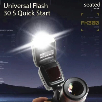 SIDANDE FK-300II Flash Light Wireless Camera Speedlite Canon Nikon Sony Fujifilm - Image 1 of 4