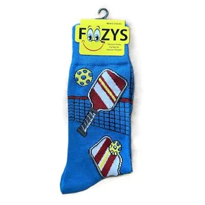 NWT Foozys Blue Pickleball Themed Crew Length Socks Mens One Size - Picture 1 of 4