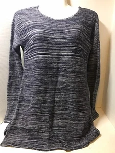 Women's Ellen Tracy Marled Boat Neck Pullover Sweater - Blue Size S - Picture 1 of 2