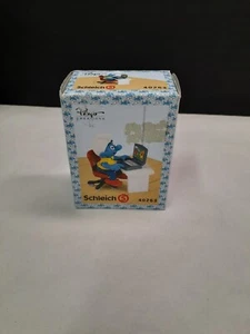 RARE Smurfs Laptop Computer Desk 40263 Super Smurf PVC Figure Vintage NEW IN BOX - Picture 1 of 3