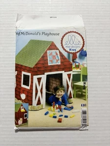 Ellie Mae Designs Sewing Pattern K125 Old McDonald’s Playhouse Barn Uncut - Picture 1 of 3